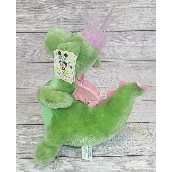 Vintage Disney Store Pete's Dragon Plush Elliot Stuffed Animal Green 10" 1970's - Picture 3 of 7